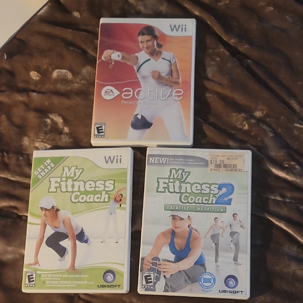 Wii Fitness Game Set - EA Active and Ubisoft My Fitness Coach